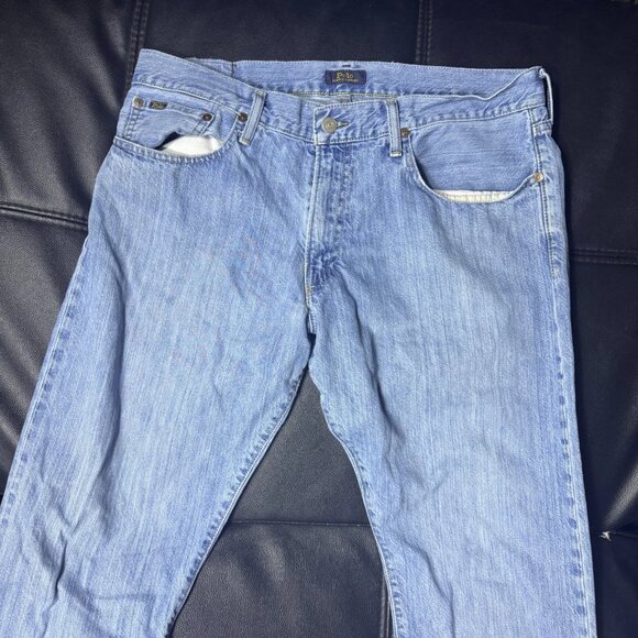 Polo Ralph Lauren Men's Straight Jeans Blue Denim The Hampton Relaxed Fit 35/32 - Picture 3 of 16